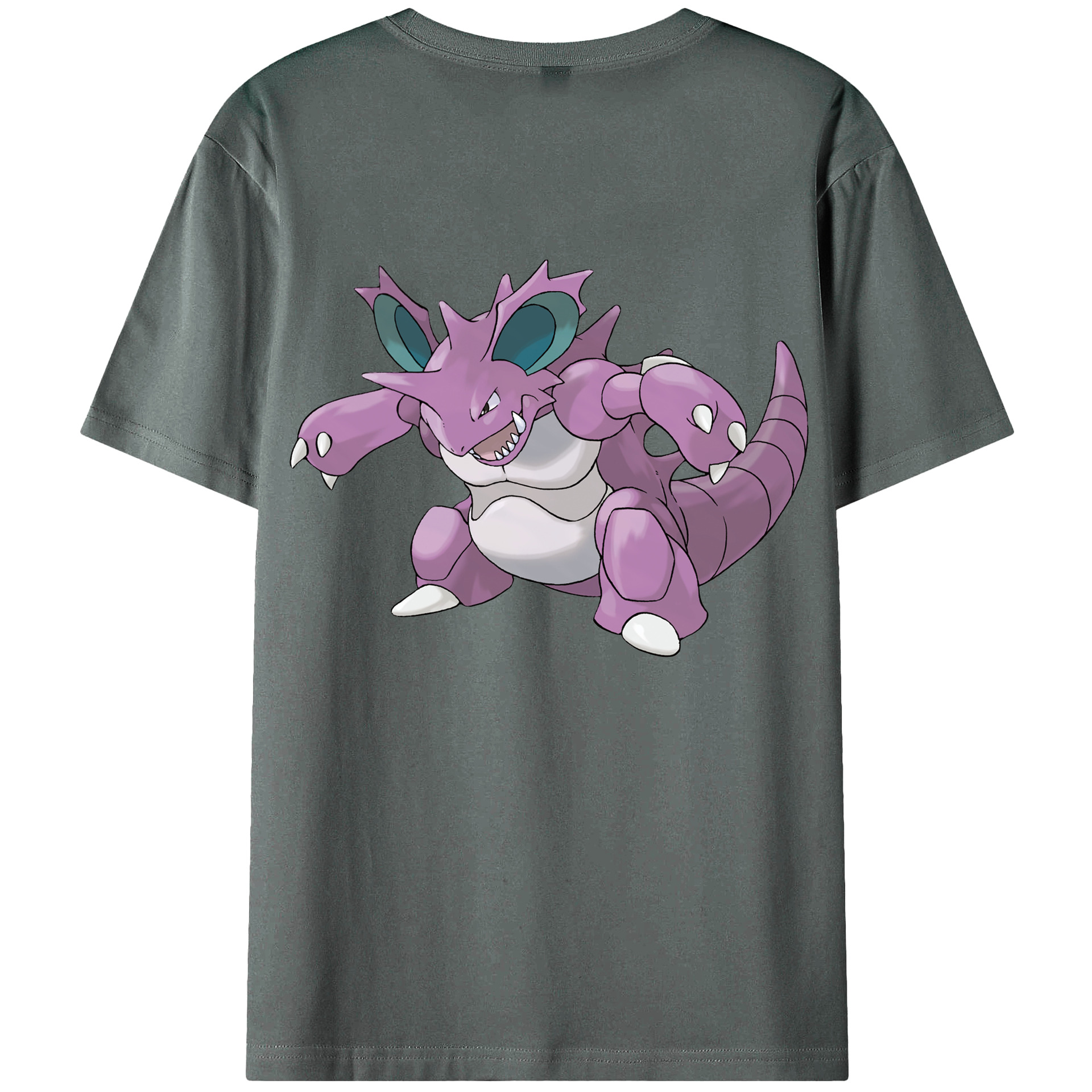 （画像用） ポケットモンスター Pokémon 綿100％ メンズ半袖Tシャツ（バックプリント） 通気性